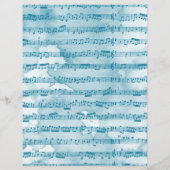 水彩画ブルーシート音楽スクラップブック紙 (裏面)