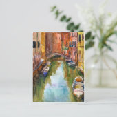 水彩画ベニス絵を描ズ ポストカード (スタンド正面)