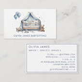 水彩画ベビーシッターNANNY託児 名刺 (正面/裏面)