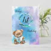 水彩画ベビー第1期バースデーカード シーズンカード (スタンド正面)