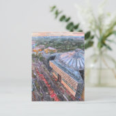 水彩画ベルリン。夕べオーバーソニーセンターとTi ポストカード (スタンド正面)