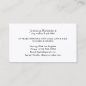 水彩画ペットシッター ドッグウォーカー 名刺 (裏面)