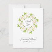 水彩画ペン&インクマグノリアリース サンキューカード (正面)