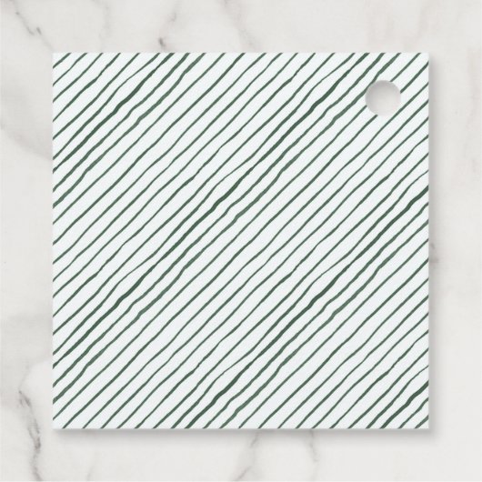 水彩画ボックスウッドの花輪 ホリデー パーソナライズド フェイバータグ (裏面)