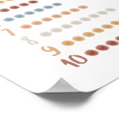 水彩画ボホドット学のナンバーポスター ポスター (角)