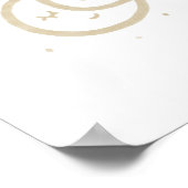 水彩画ボホミニマリストのムーンポスター ポスター (角)