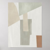 水彩画ポスター抽象芸術幾何モダン画 ポスター (正面)