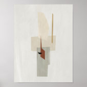 水彩画ポスター抽象芸術幾何モダン画 ポスター (正面)