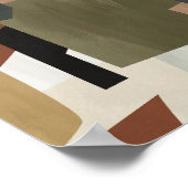 水彩画ポスター抽象芸術幾何モダン画 ポスター (角)