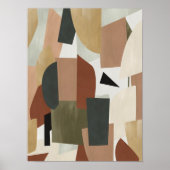 水彩画ポスター抽象芸術幾何モダン画 ポスター (正面)