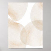 水彩画ポスター抽象芸術幾何モダン画 ポスター (正面)
