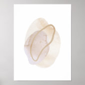 水彩画ポスター抽象芸術幾何モダン画 ポスター (正面)