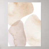 水彩画ポスター抽象芸術幾何モダン画 ポスター (正面)