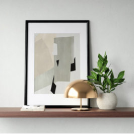 水彩画ポスター抽象芸術幾何モダン画 ポスター