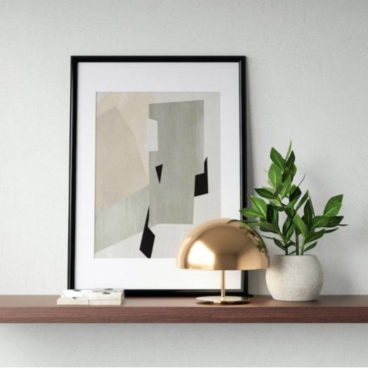 水彩画ポスター抽象芸術幾何モダン画 ポスター