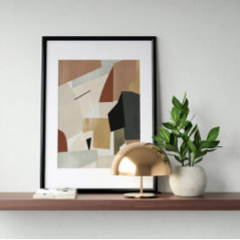 水彩画ポスター抽象芸術幾何モダン画 ポスター