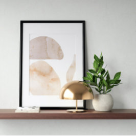 水彩画ポスター抽象芸術幾何モダン画 ポスター