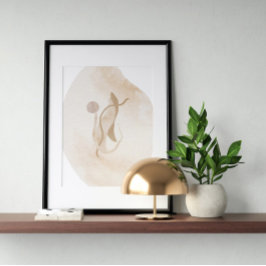 水彩画ポスター抽象芸術幾何モダン画 ポスター