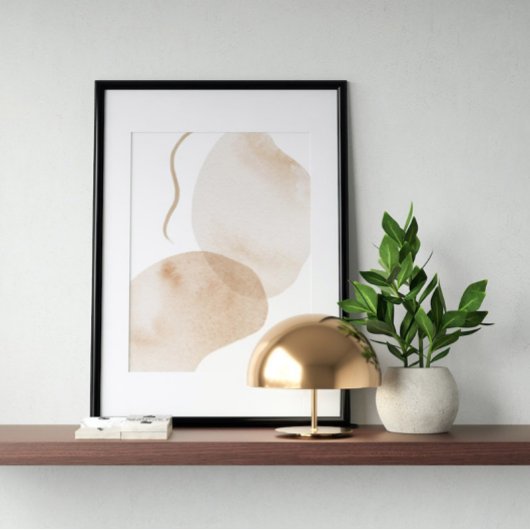 水彩画ポスター抽象芸術幾何モダン画 ポスター