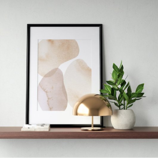 水彩画ポスター抽象芸術幾何モダン画 ポスター