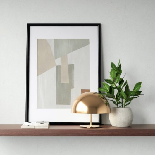 水彩画ポスター抽象芸術幾何モダン画 ポスター