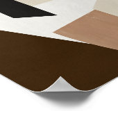 水彩画ポスター抽象芸術幾何モダン画 ポスター (角)