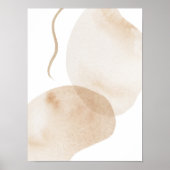 水彩画ポスター抽象芸術幾何モダン画 ポスター (正面)