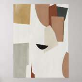 水彩画ポスター抽象芸術幾何モダン画 ポスター (正面)