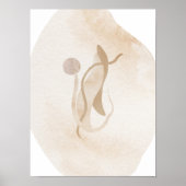 水彩画ポスター抽象芸術幾何モダン画 ポスター (正面)