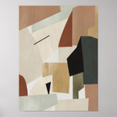 水彩画ポスター抽象芸術幾何モダン画 ポスター (正面)