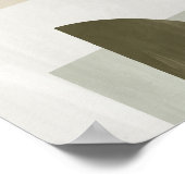 水彩画ポスター抽象芸術幾何モダン画 ポスター (角)