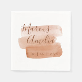 水彩画モダン筆ミニマル紙 スタンダードカクテルナプキン