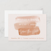 水彩画モダン筆ミニマル セーブザデート (正面/裏面)