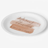 水彩画モダン筆ミニマル ペーパープレート (アングル)