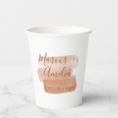 水彩画モダン筆ミニマル 紙コップ (正面)