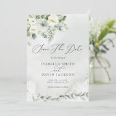 水彩画ユーカリグリーン植物ボタニカル セーブザデート (スタンド正面)