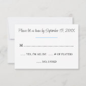 水彩画ラスベガスサイン結婚ズ 出欠カード (裏面)