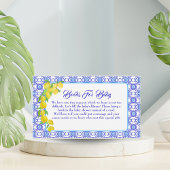 水彩画レモンのアマルフィブックスベビー エンクロージャーカード