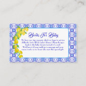 水彩画レモンのアマルフィブックスベビー エンクロージャーカード (正面)