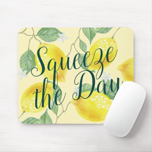 水彩画レモンは日を絞ります マウスパッド (マウス)