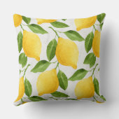 水彩画レモンパターン クッション (裏面)