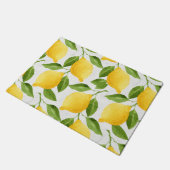 水彩画レモンパターン ドアマット (アングル)