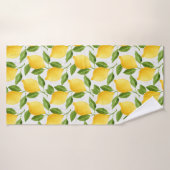 水彩画レモンパターン バスタオル (バスタオル)