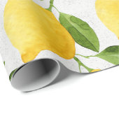 水彩画レモンパターン ラッピングペーパー (ロールコーナー)