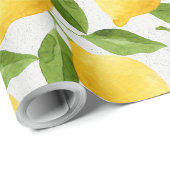 水彩画レモンパターン ラッピングペーパー (ロールコーナー)