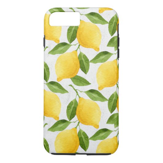 水彩画レモンパターン Case-Mate iPhoneケース (裏面)