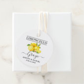 水彩画レモンリモンチェロ結婚ズグラジーラウンド フェイバータグ (インサイチュ)