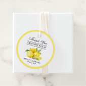 水彩画レモンリモンチェロ結婚ズ・ラウンド フェイバータグ (インサイチュ)