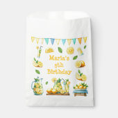 水彩画レモンレモネードバースデーパーティー フェイバーバッグ (正面)