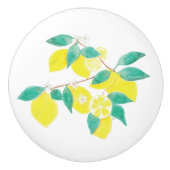 水彩画レモン陶磁器のノブ セラミックノブ (正面)